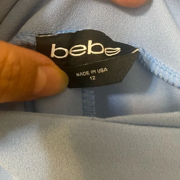 bebe Light Blue Off-Shoulder Dress - Picture 7 of 8